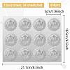 34 Sheets Silver Foil Embossed PET Picture Sticker DIY-WH0528-005-2