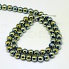 Electroplate Non-magnetic Synthetic Hematite Beads Strands G-J169A-6mm-06-2