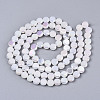 Electroplate Opaque Solid Color Glass Beads Strands X-EGLA-T020-07I-2
