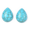 Craft Findings Dyed Synthetic Turquoise Gemstone Flat Back Teardrop Cabochons TURQ-S270-15x20mm-01-3