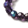 Electroplate Transparent Glass Beads Strands EGLA-A035-T8mm-L15-3