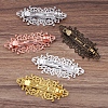 Vintage Hair Accessories Iron Hair Barrette Findings OHAR-PW0001-035AB-3