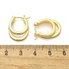 Two-layer Oval Brass Enamel Hoop Earrings EJEW-S252-03C-G-5