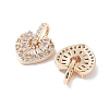 Brass Micro Pave Clear Cubic Zirconia Charms KK-F871-24G-2