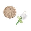 Glass Seed Beaded Rose Pendants PALLOY-MZ00959-05-2