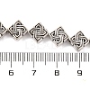 Tibetan Style Rhombus Alloy Bead Strands TIBEB-O007-05-NR-3