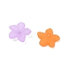 5-Petal Transparent Acrylic Bead Caps FACR-T001-06A-2