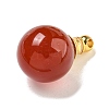 Natural Dyed & Heated Carnelian Perfume Bottle Pendants G-K338-22G-13-2