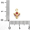 Brass Cubic Zirconia Rhombus Connector Charms LS-KK-F894-12G-03-3