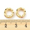 Brass Micro Pave Cubic Zirconia European Beads KK-H452-24KCG-02-3