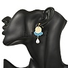 Brass Glass Seed Bead Chandelier Earrings EJEW-MZ00762-01-2