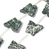 Natural Green Spot Jasper Beads Strands G-B136-A09-2