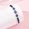 Dyed Natural Malaysia Jade & Dyed & Heated Blue Aventurine & Amazonite Nuggets & Rondelle Beaded Bracelets for Women BJEW-JB14090-01-2