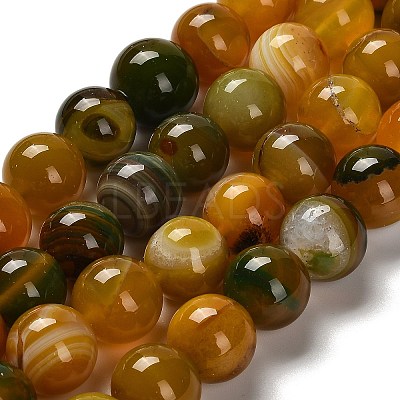Dyed Natural Agate Beads Strands G-G175-A11-01-1