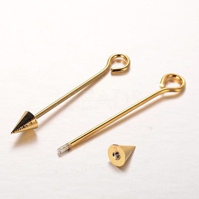 Brass Split Eye Pin KK-O089-08-1