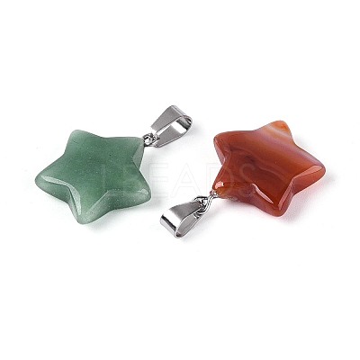 Natural & Synthetic Mixed Stone Pendants G-Q601-01P-1