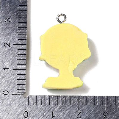 Ocean Theme Opaque Resin Pendants RESI-S403-02F-1