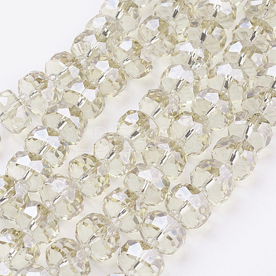 Electroplate Glass Beads Strands EGLA-J145-PL10mm-B08-1