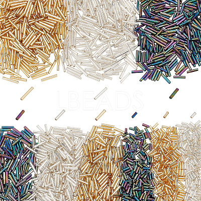 2061Pcs 9 Styles Glass Bugle Beads SEED-PH0002-06-1