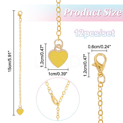 Heart Alloy Enamel Cup Pendant Decorations HJEW-AB00486-1