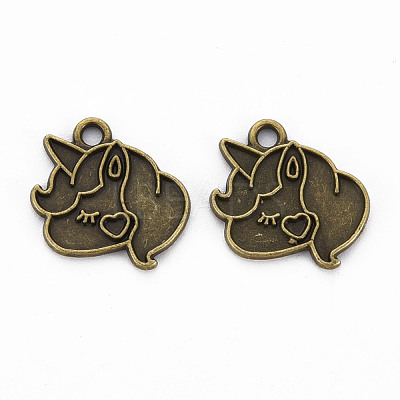 Tibetan Style Alloy Pendant Enamel Settings TIBEP-N010-010AB-RS-1