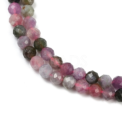 Natural Multicolor Tourmaline Beads Strands G-C181-B04-03-1
