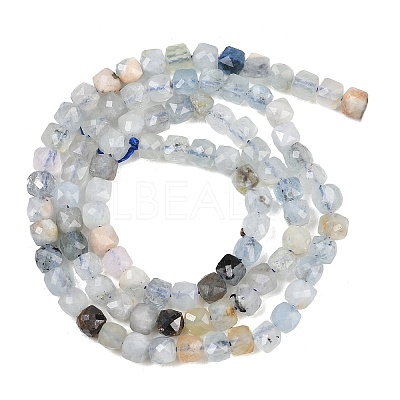 Natural Devil Blue Aquamarine Beads Strands G-Z163-A01-4x4mm-1