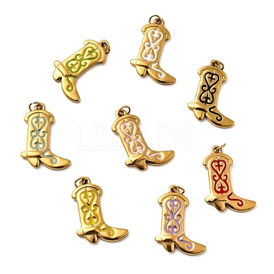 304 Stainless Steel Enamel Pendants STAS-B097-26G-05-1