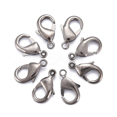 Brass Lobster Claw Clasps X-KK-903-B-NF-1