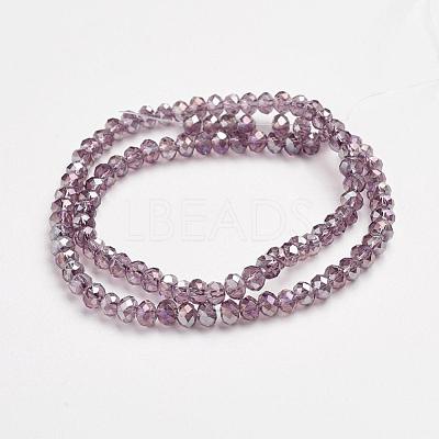 Electroplate Glass Beads Strands X-EGLA-D020-3x2mm-81-1