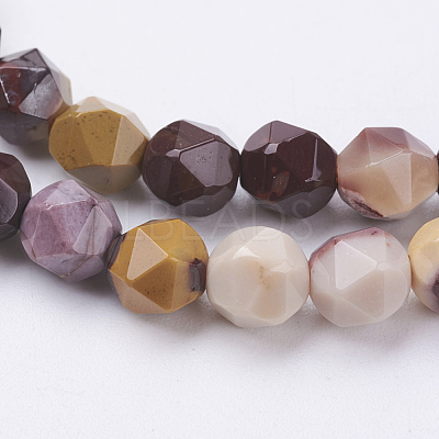 Natural Mookaite Beads Strands G-J376-53A-6mm-1