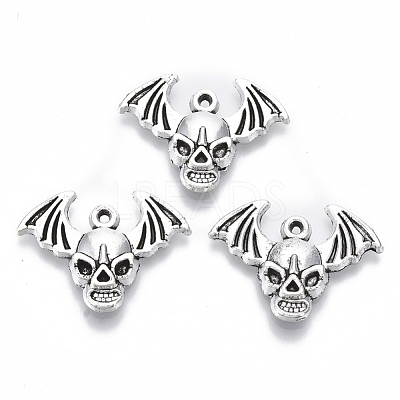 Tibetan Style Alloy Pendants X-TIBE-N010-08AS-RS-1