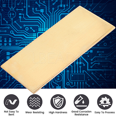 1Pc Brass Sheet KK-SP0002-57A-1