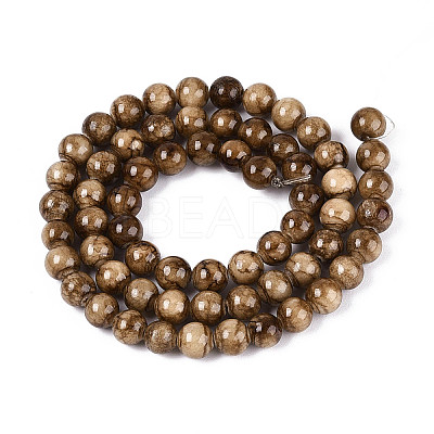 Natural Persian Jade Beads Strands G-A255-A02-04E-1