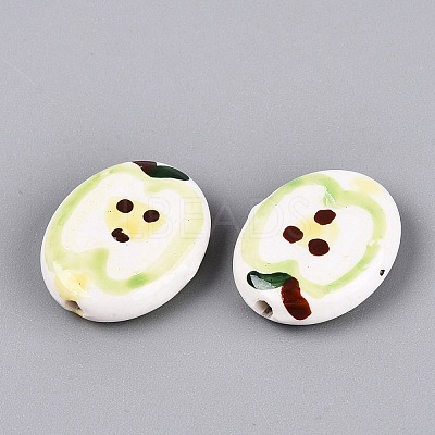 Handmade Porcelain Beads PORC-Q005-12C-1