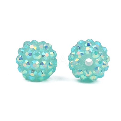 AB-Color Resin Rhinestone Beads RESI-S315-12x14-14-1