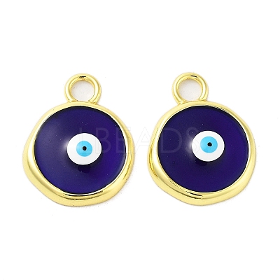 Rack Plating Brass Enamel Pendants KK-A205-07G-02-1