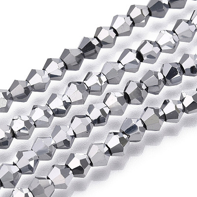 Electroplate Glass Bead Strands EGLA-R094-4mm-15-1