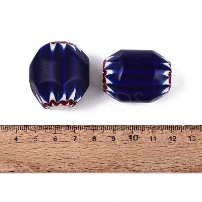 Handmade Millefiori Glass Barrel Beads LA-N002-27-1