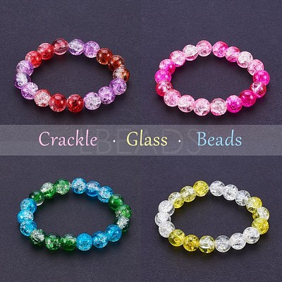 Baking Paint Crackle Glass Bead CCG-PH0002-8mm-02-1