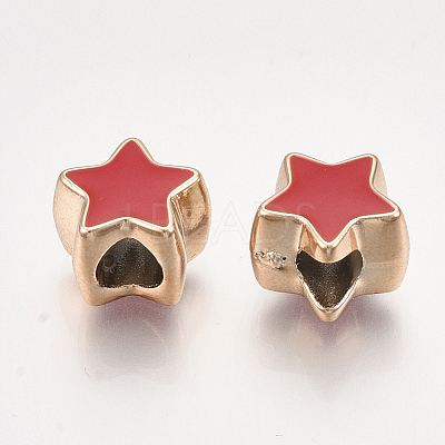 UV Plating Acrylic European Beads OACR-T005-91KC-07-1