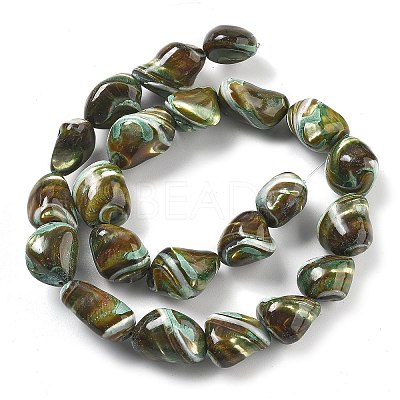 Dyed Natural Trochus Shell Beads Strands BSHE-Z006-02D-1