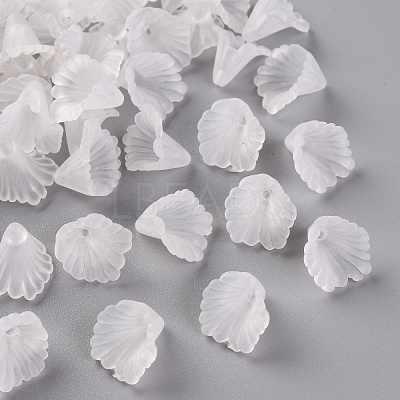 Frosted Acrylic Bead Caps MACR-S371-10A-701-1