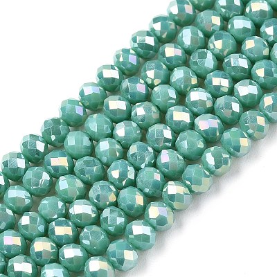 Electroplate Glass Beads Strands EGLA-A044-P3mm-B31-1