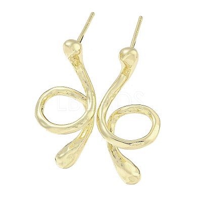 Brass Ear Studs Findings KK-R154-02G-1