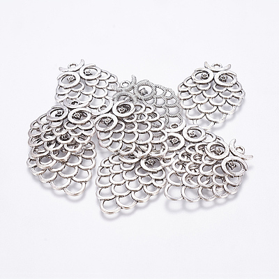 Owl Alloy Pendant Rhinestone Settings LS-X-EA11877Y-NF-1