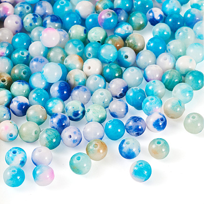 120Pcs 6 Colors Natural Persian Jade Beads G-TA0002-39-1