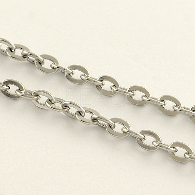 Tarnish Resistant 304 Stainless Steel Cable Chains CHS-Q001-16-1