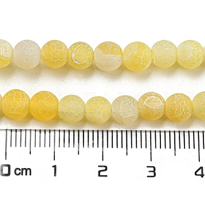 Natural Crackle Agate Beads Strands G-G055-6mm-6-1