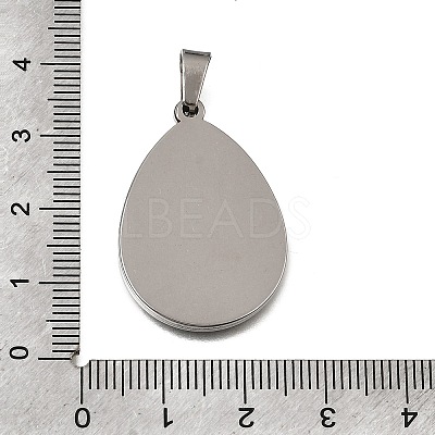 304 Stainless Steel Pendant Cabochons Settings SA-CBA8A58-01B-P-1